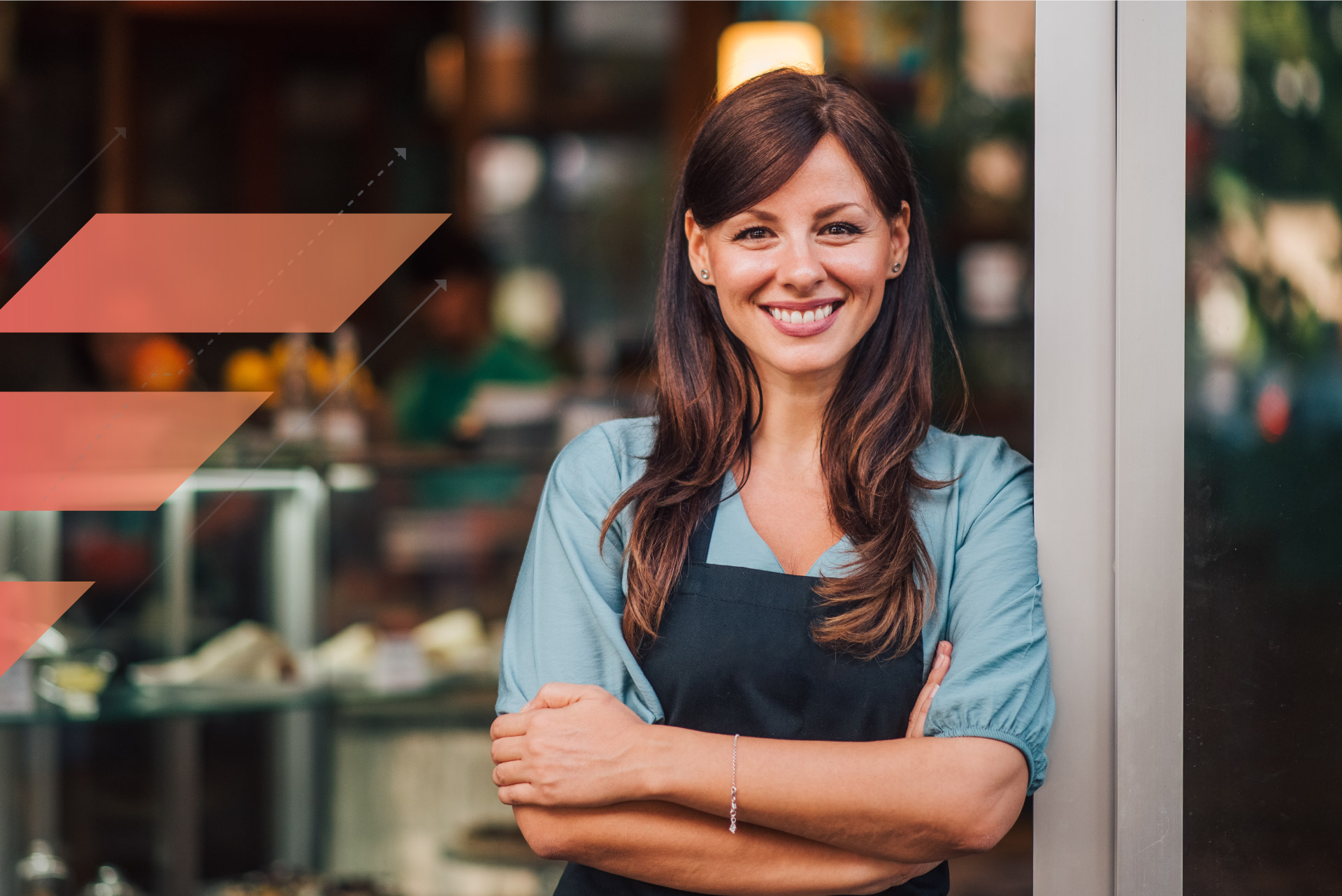 Smiling female small business owner