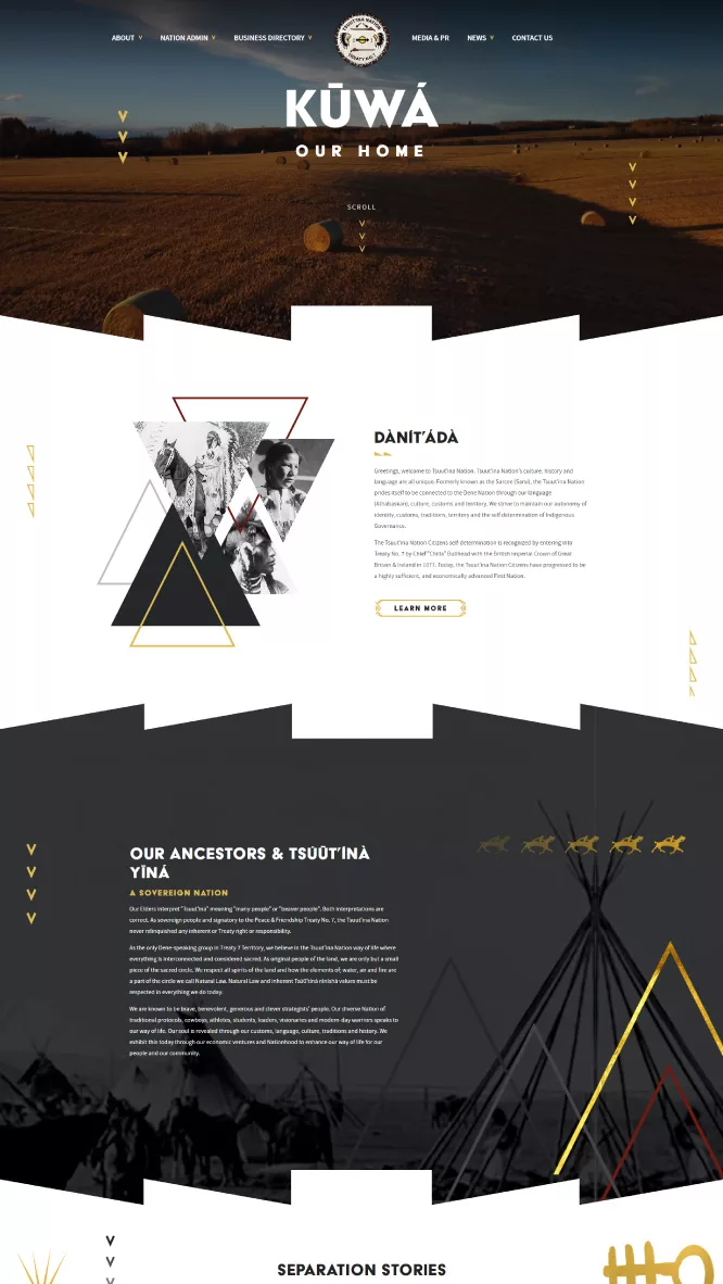 Tsuut'ina Nation - Website home page