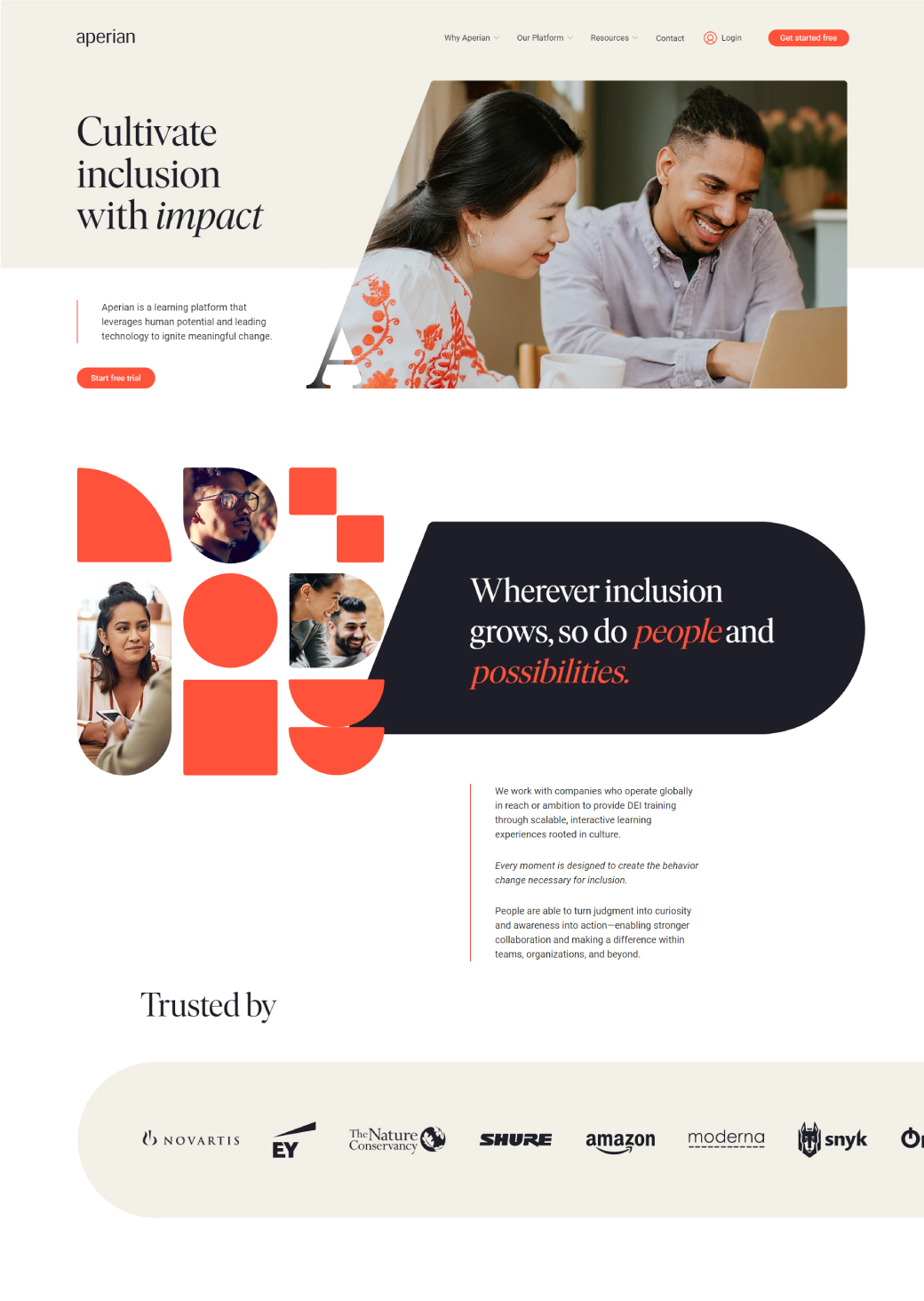 Aperian website redesign