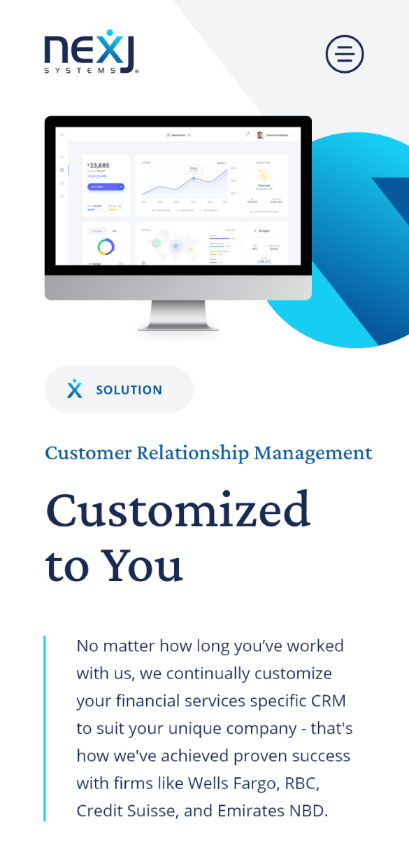 NexJ - Mobile Website