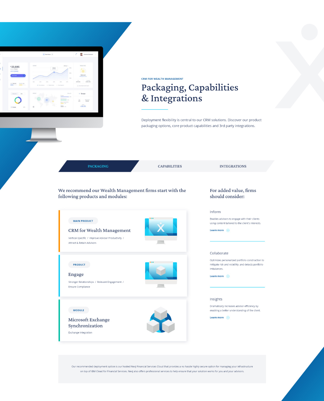 NexJ - Website screenshot
